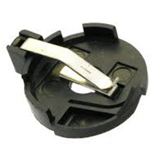 Battery Holder, Horizontal, Thru Hole, P.C. Mount For 20.0mm Diameter Battery, Flex Bottom