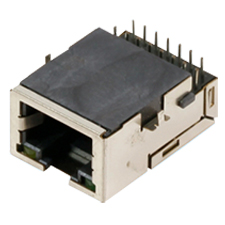 1000 BASE-TX rj45, Gigabit; w/LEDs ; Single Port, Shielded, 2.80mm Offset