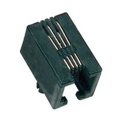 Modular Jack, Single Port RJ11 (4P4C), Non-Shielded, Side Entry, Right Angle, Very Low Profile