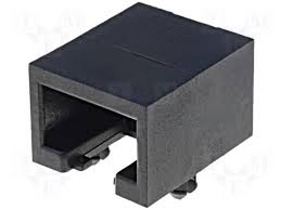 Modular Jack, Single Port RJ45, Non-Shielded, Side Entry, Right Angle, Very Low Profile, Surface Mount