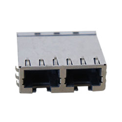 Gigabit Ethernet, POE, Modular Jack, RJ45, 2 Port, Side Entry, Low Profile, Without LEDs