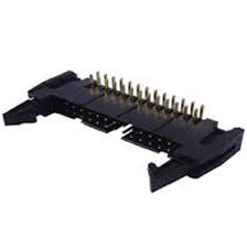 Shrouded Header / Box Header, 2.54mm Pitch, Right Angle, w/ Ejector Latch