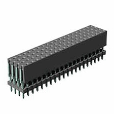 Receptacle Assembly, Stacking, 2.00mm Pitch, 4 Row, Vertical, Press Fit, PC/104