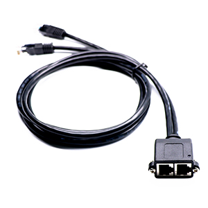 Panel Mount Cable RJ45 cable Bulkhead dual RJ45 Female to Male Extension Cable