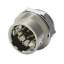 Circular Quick Lock Connector (Push / Pull Type), Size 10, Plug, Panel Mount, Solder Cup Termination