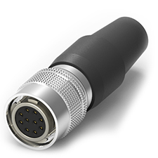 Circular Quick Lock Connector (Push / Pull Type), Size 10, Cable Receptacle, Solder Cup Termination