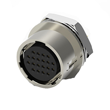 Circular Quick Lock Connector (Push / Pull Type), Size 13, Receptacle, Panel Mount, Solder Cup Termination