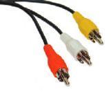 RCA A/V Cables - Type 2; Molded, Red/White to Red/White
