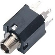 6.3mm Stereo Jack, Non Shielded, Thru Hole