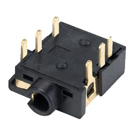 Audio Jack, 2.5mm, Type 4,Right Angle, Thru Hole, 4 Pole, 10.0mm width, 4.0mm Height