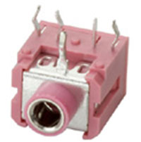 Stereo Jack 3.5 mm; All Plastic Pantone Color Body, Non Threaded Bushing w/ Inner Metal Ring; Azalia