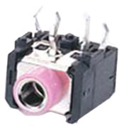 Stereo, Earphone, Audio Jack, 3.5mm, Thru Hole, Body Width (12.0mm), Short Body (11.5mm), Non Threaded,w/ Inner Metal Ring