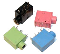 Stereo, Earphone, Audio Jack, 3.5mm, Thru Hole, Body Width (8.1mm), High Profile, All Plastic Bushing, Pantone Colors