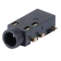 Stereo, Earphone, Audio Jack, 3.5mm, Mid Mount, Thru Hole, 4.1mm Height, Body Width (7.2mm)